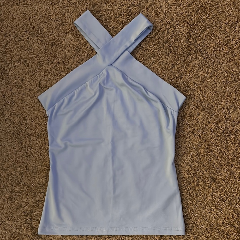 Women's Light Blue Halter Top